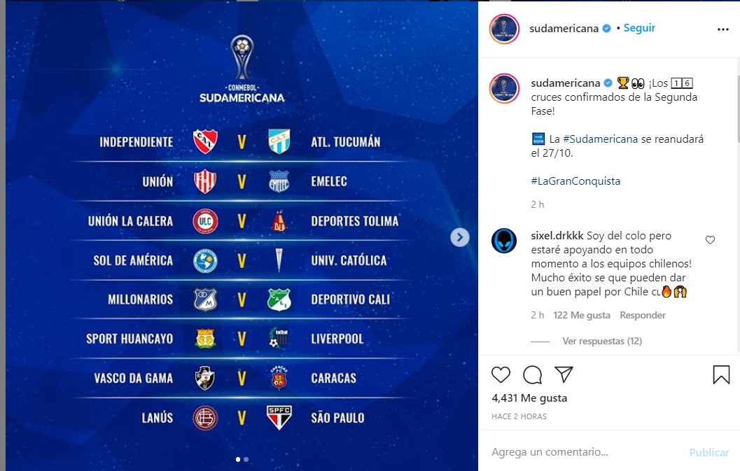 El sorteo de la Copa Sudamericana y sus resultados Funes Hoy