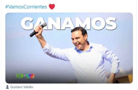 Valdés ganó la reelección en Corrientes con más del 76,76% de los votos