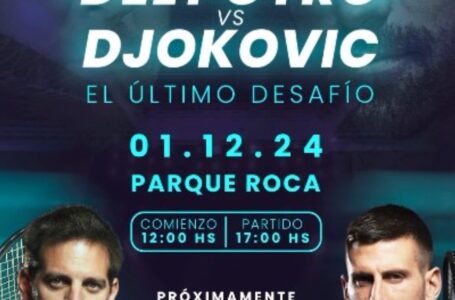 Juan Martín Del Potro y Novak Djokovic jugarán una exhibición en Buenos Aires