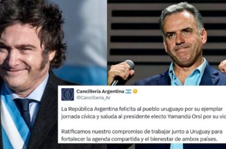 El Gobierno felicitó a Yamandú Orsi tras ser electo presidente de Uruguay