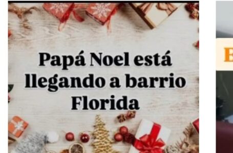 Papá Noel está llegando al Barrio Florida