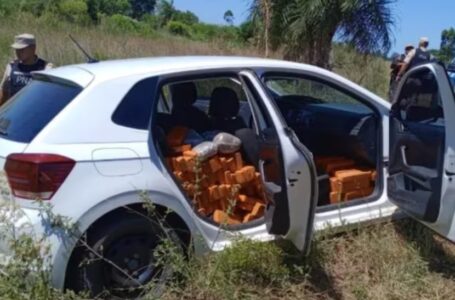 Iba por la ruta con el auto cargado de droga, quiso escapar de un control y lo detuvieron tras una persecución